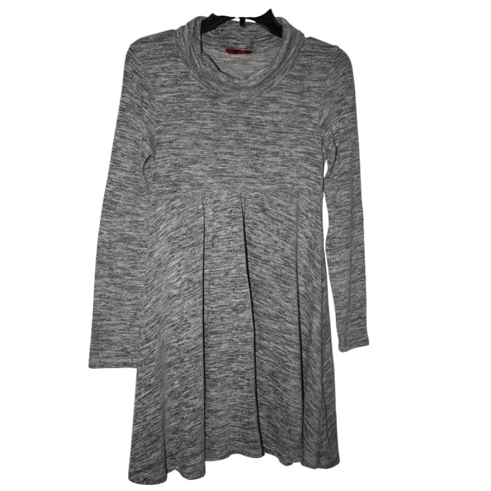 Isle by Melis Kozan Heather Gray Cowl Neck Long Sleeve Sweater Dress Women's S